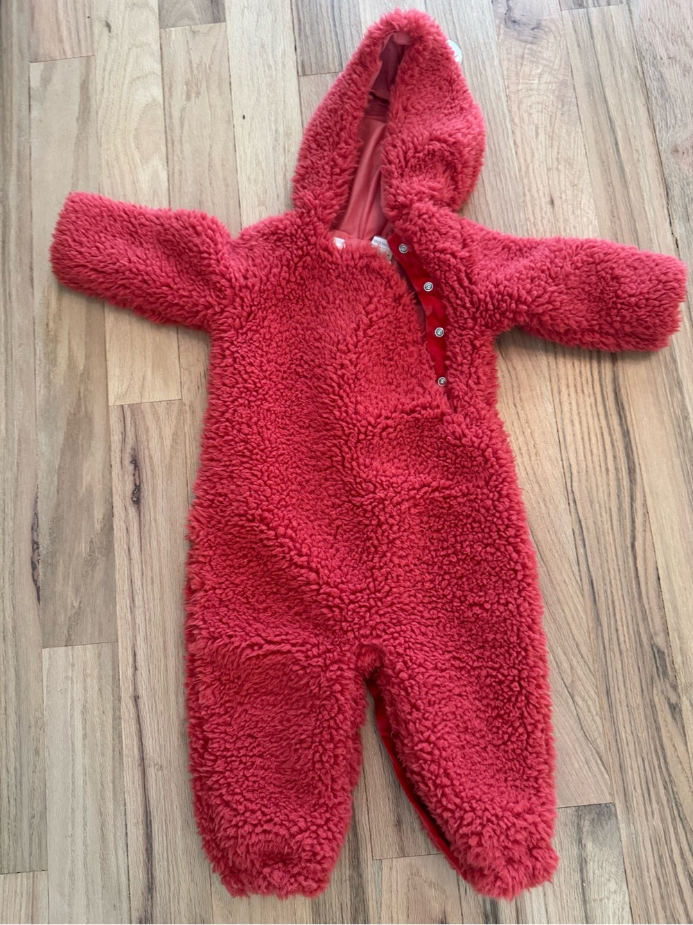 Pottery Barn Kids Red Plush Hooded One-Piece Elmo Costume